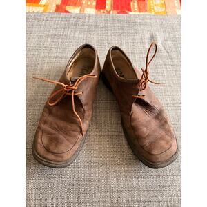 Camper Brown Leather Lace-Up Walking Shoes Casual Comfort Classic Style Size 41